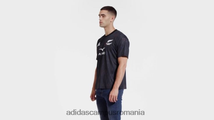 adidas campus romania tricoul de acasă all blacks sevens (neutru de gen) negru unisex alb negru J266N214299