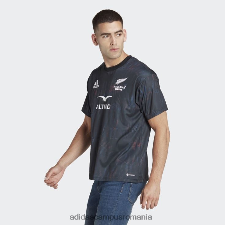 adidas campus romania tricoul de acasă all blacks sevens (neutru de gen) negru unisex alb negru J266N214299