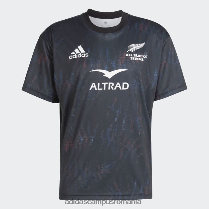 adidas campus romania tricoul de acasă all blacks sevens (neutru de gen) negru unisex alb negru J266N214299