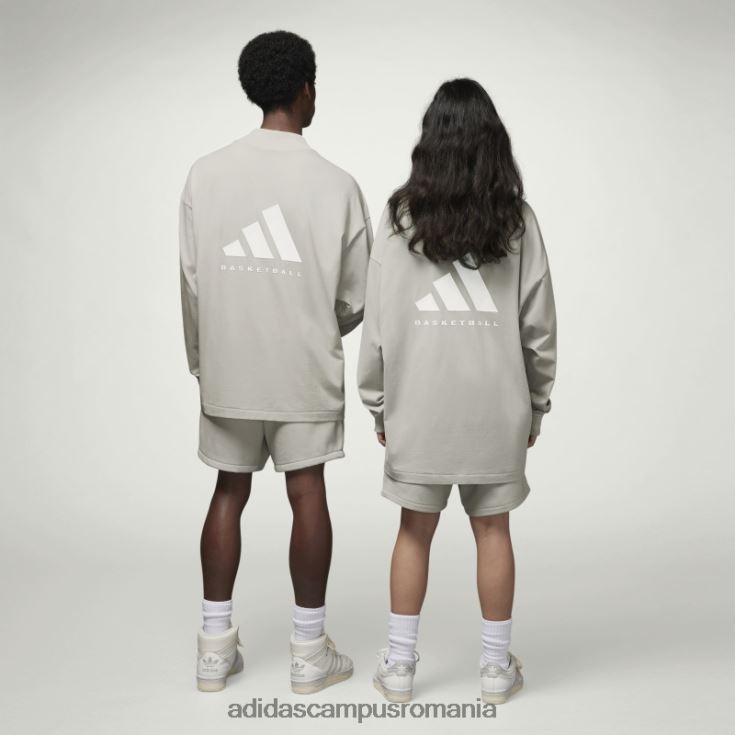 adidas campus romania baschet cu mânecă lungă metal gri fierbinte unisex gri metal J266N213373