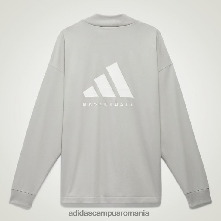 adidas campus romania baschet cu mânecă lungă metal gri fierbinte unisex gri metal J266N213373