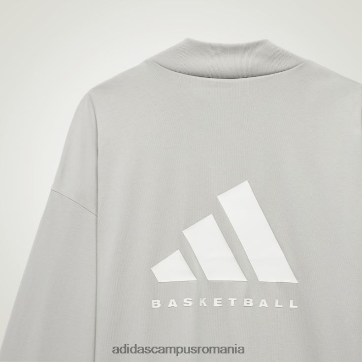 adidas campus romania baschet cu mânecă lungă metal gri fierbinte unisex gri metal J266N213373