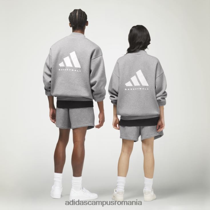 adidas campus romania bluză de ovăz baschet heather crew hanorac fierbinte unisex fulgi de ovăz închis la culoare J266N2788