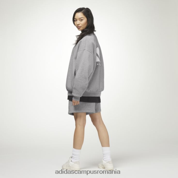 adidas campus romania bluză de ovăz baschet heather crew hanorac fierbinte unisex fulgi de ovăz închis la culoare J266N2788
