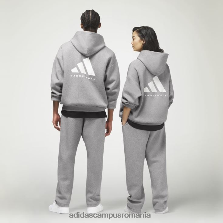 adidas campus romania făină de ovăz întunecată caldă baschet heather pantaloni de trening unisex fulgi de ovăz închis la culoare J266N213103
