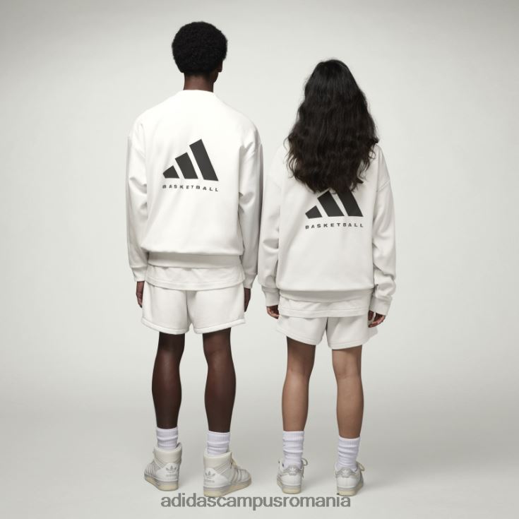 adidas campus romania hanorac alb pentru echipaj de baschet unisex alb J266N24957