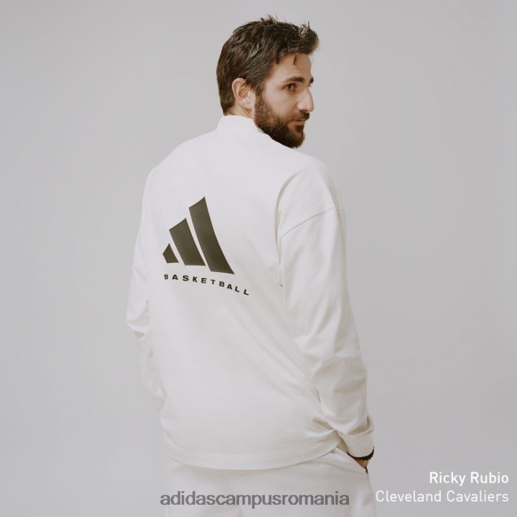 adidas campus romania hanorac alb pentru echipaj de baschet unisex alb J266N24957