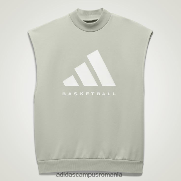adidas campus romania hanorac de baschet fără mâneci, de modă verde unisex verde J266N26422