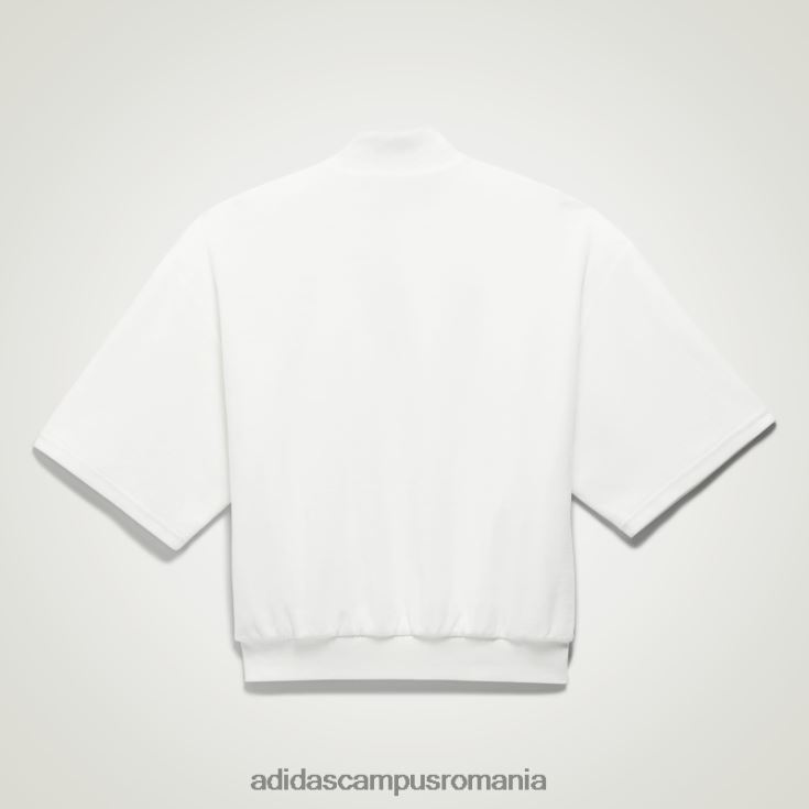 adidas campus romania hanorac din velur cu fermoar 1/2 alb unisex alb J266N26142