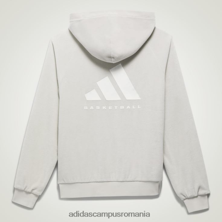 adidas campus romania hanorac din velur pentru baschet gri metalizat unisex gri metal J266N213445