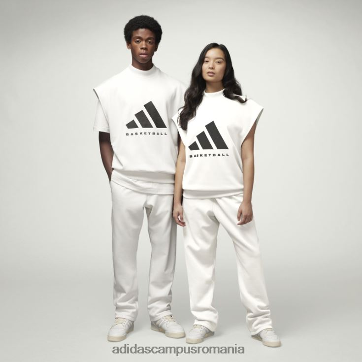 adidas campus romania hanorac fără mâneci baschet alb fierbinte unisex alb J266N21056