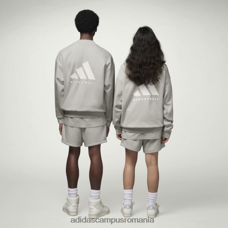 adidas campus romania hanorac gri metal pentru echipaj de baschet unisex gri metal J266N25148