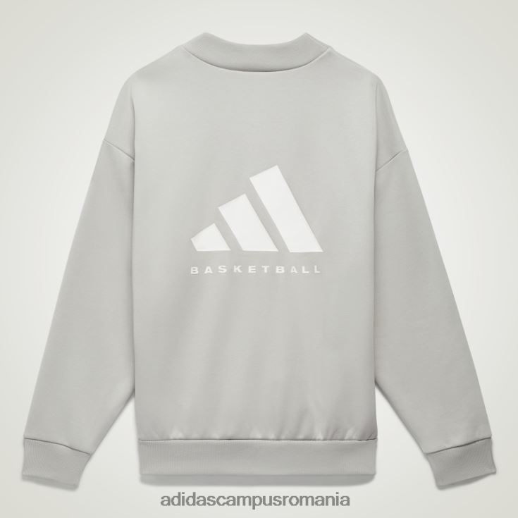 adidas campus romania hanorac gri metal pentru echipaj de baschet unisex gri metal J266N25148