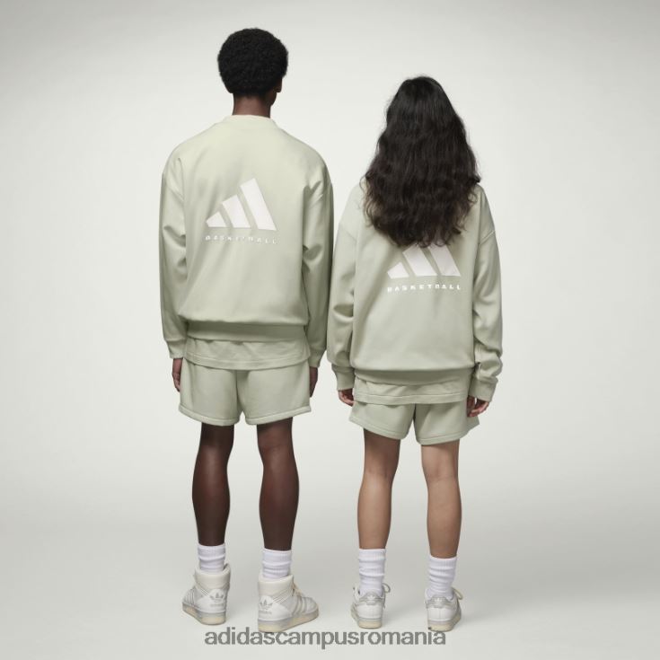 adidas campus romania hanorac verde pentru echipaj de baschet fashion unisex verde J266N2765