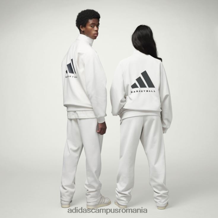 adidas campus romania jachetă albă de sport de baschet fierbinte unisex alb J266N26150