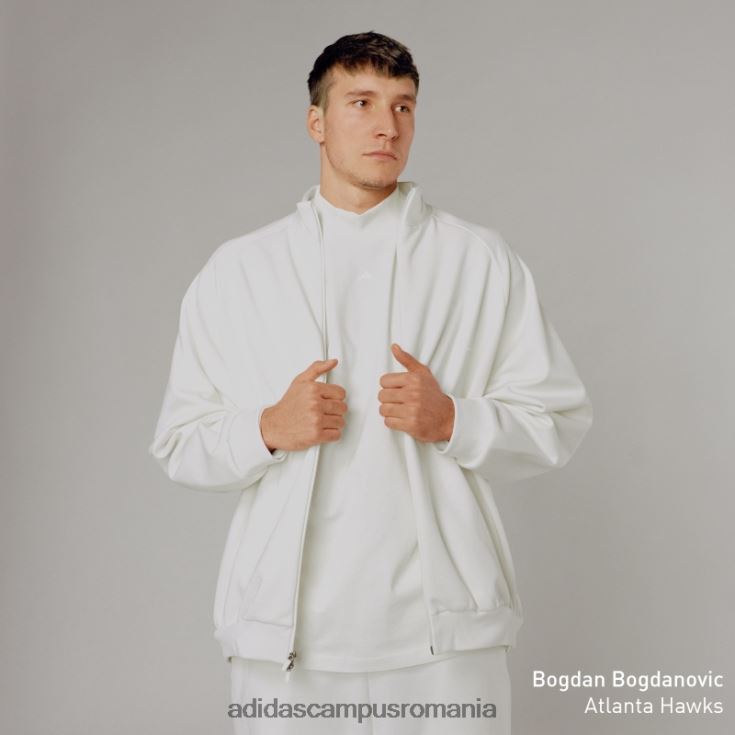 adidas campus romania jachetă albă de sport de baschet fierbinte unisex alb J266N26150