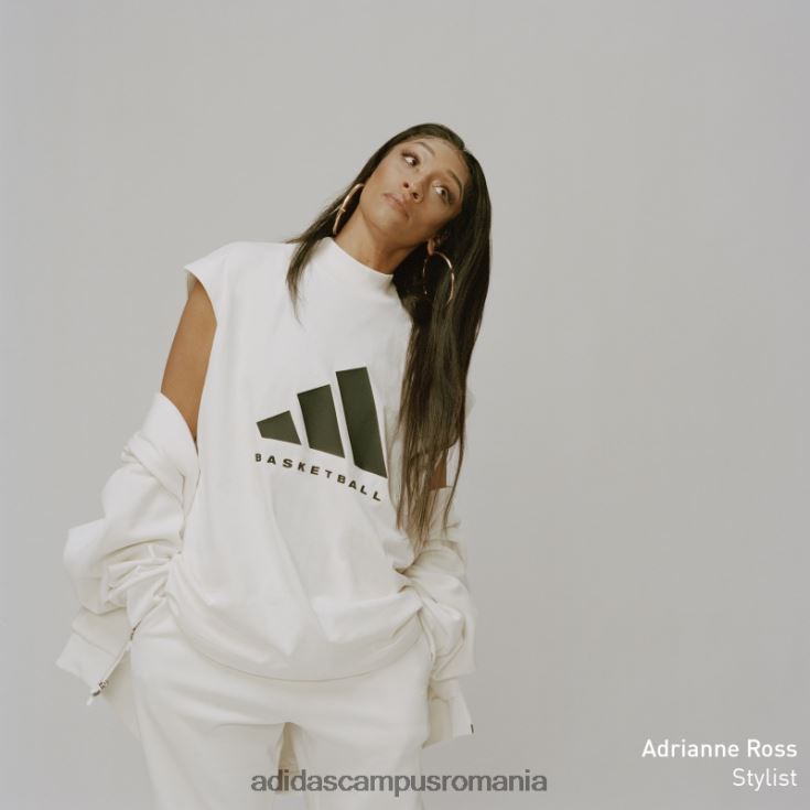 adidas campus romania maiou de baschet alb fierbinte unisex alb J266N213553