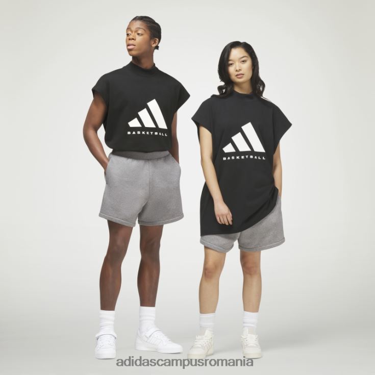 adidas campus romania maiou negru de baschet fierbinte unisex negru J266N213133