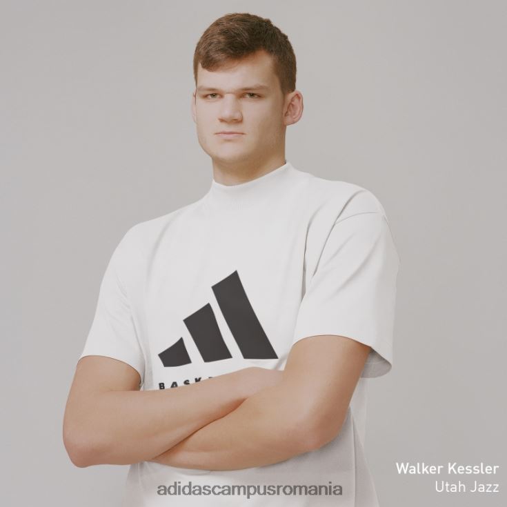 adidas campus romania modă tricou alb de baschet unisex alb J266N2758