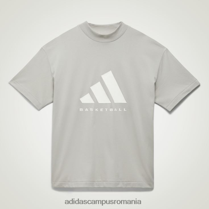adidas campus romania modă tricou de baschet gri metal unisex gri metal J266N213642