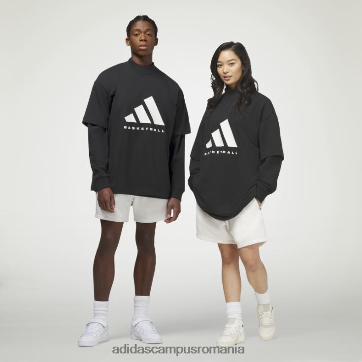 adidas campus romania modă tricou negru de baschet unisex negru J266N25604