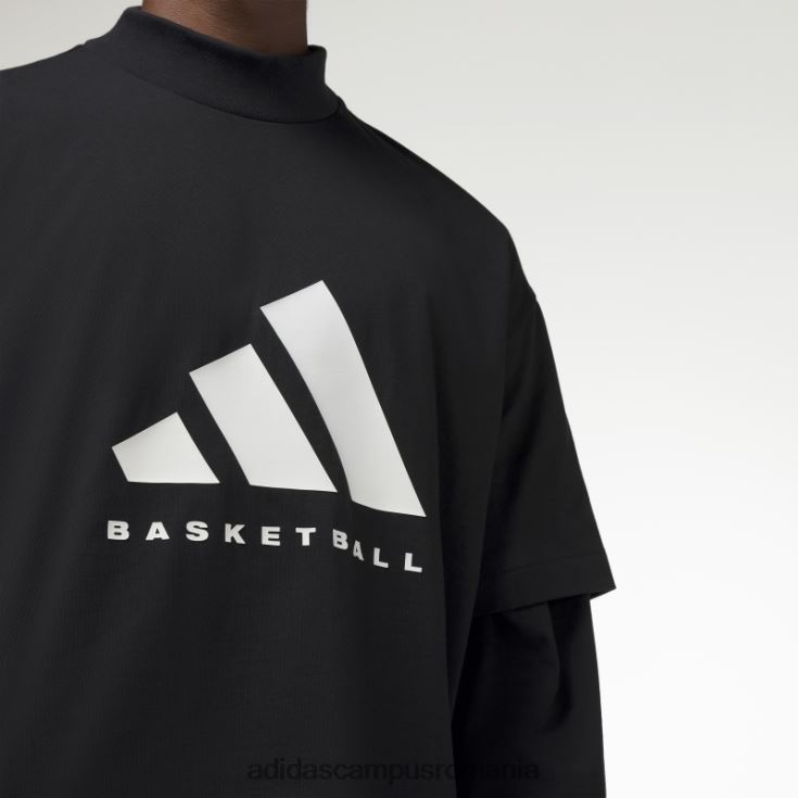 adidas campus romania modă tricou negru de baschet unisex negru J266N25604