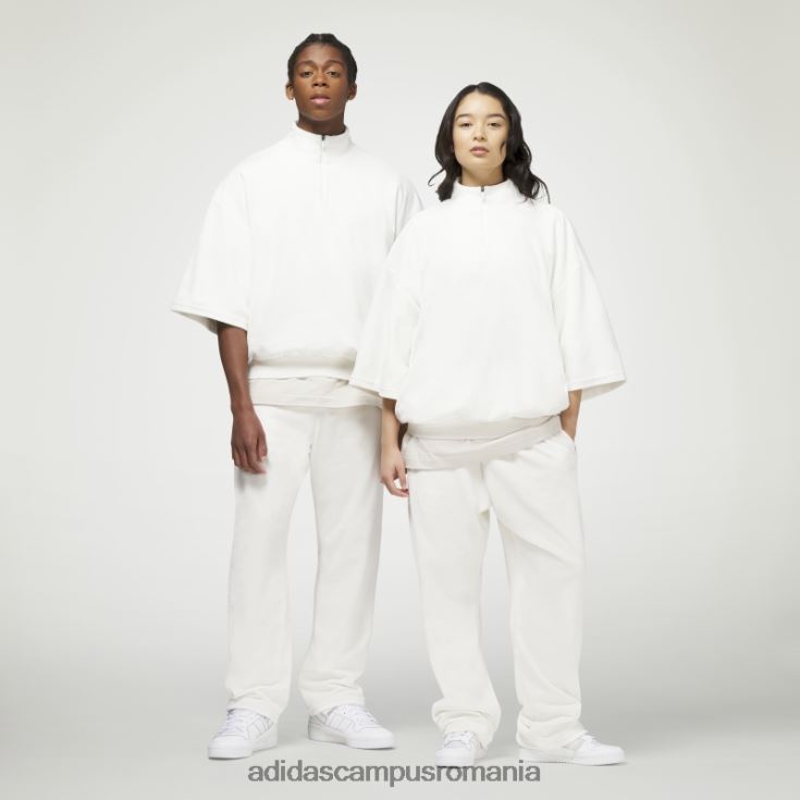 adidas campus romania pantaloni albi de baschet din velur (neutru de gen) unisex alb J266N25973
