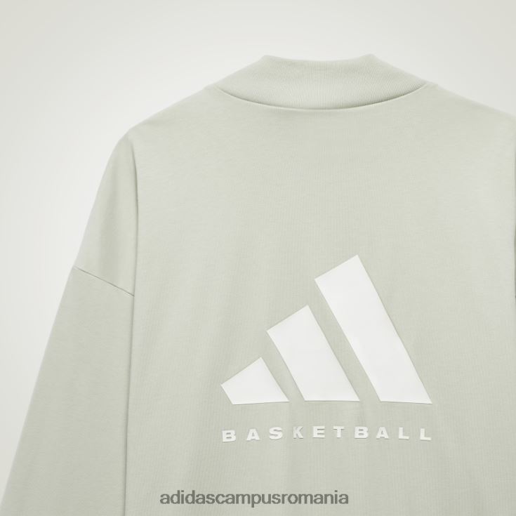 adidas campus romania top cu mânecă lungă de baschet de modă verde unisex verde J266N213625