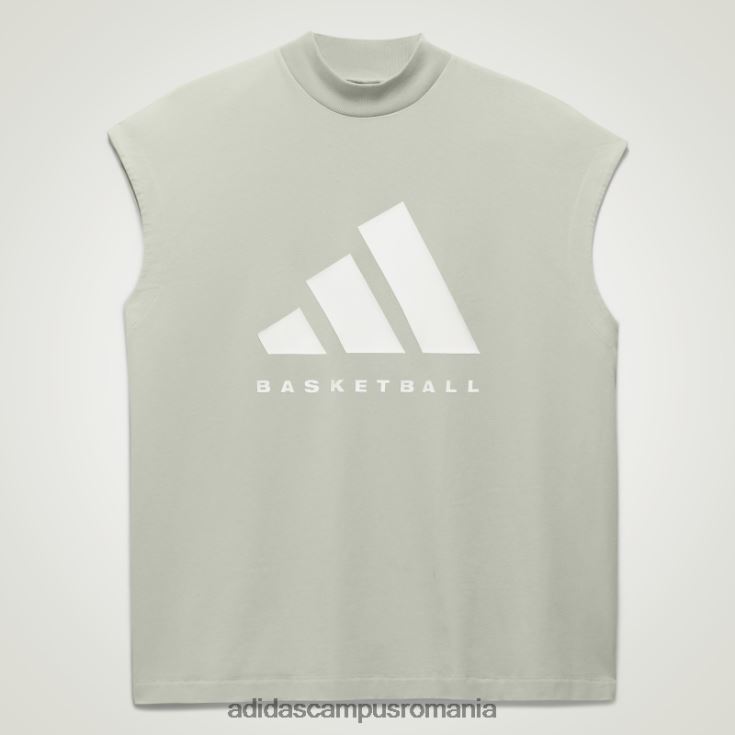 adidas campus romania tricou fără mâneci verde de baschet unisex verde J266N2990