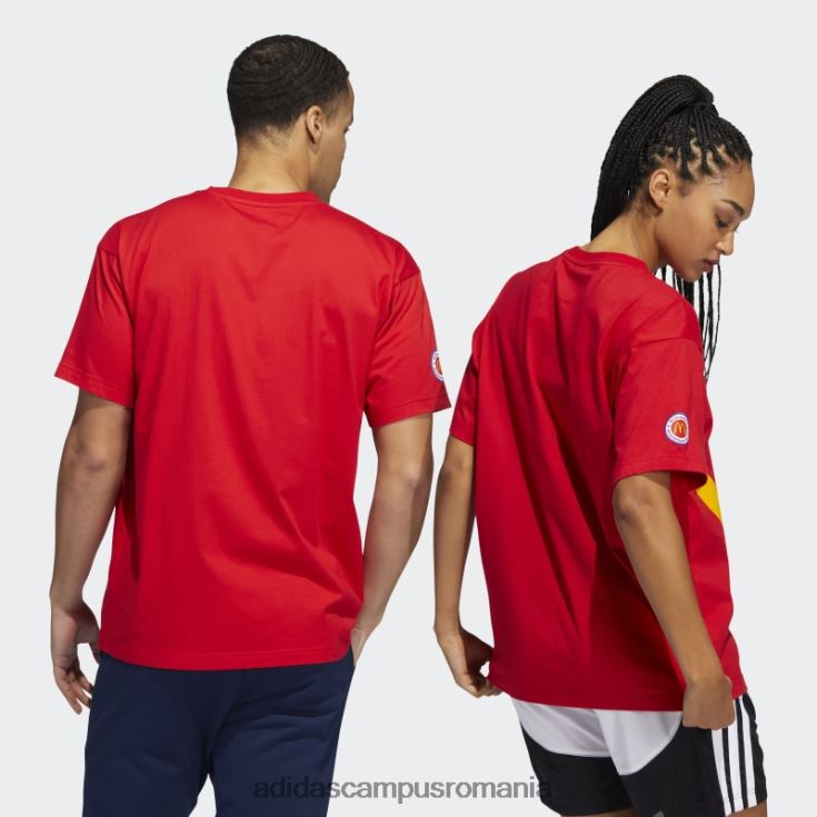 adidas campus romania tricou grafic roșu eric emanuel mcdonald (neutru de gen) unisex roșu J266N26634