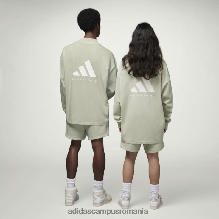 adidas campus romania tricou verde fierbinte pentru baschet cu mânecă lungă unisex verde J266N2782