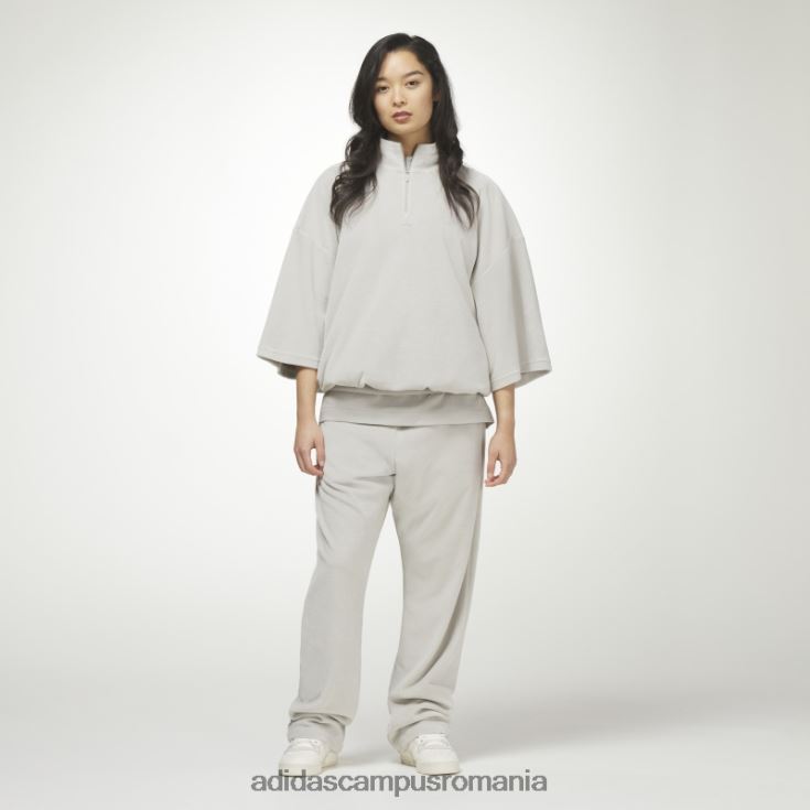 adidas campus romania un hanorac de baschet din velur cu fermoar 1/2 gri metal unisex gri metal J266N26153