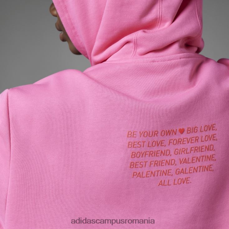 adidas campus romania hanorac adidas pentru ziua îndrăgostiților, magenta unisex magenta J266N25619