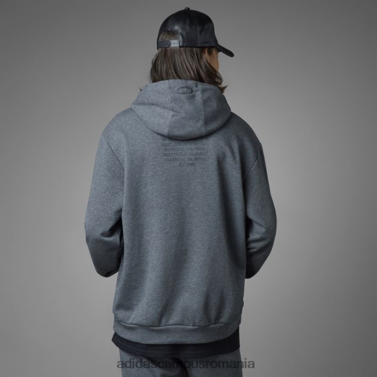 adidas campus romania hanorac pentru ziua îndrăgostiților gri închis, culoarea caprici adidas unisex erica gri închis J266N213236