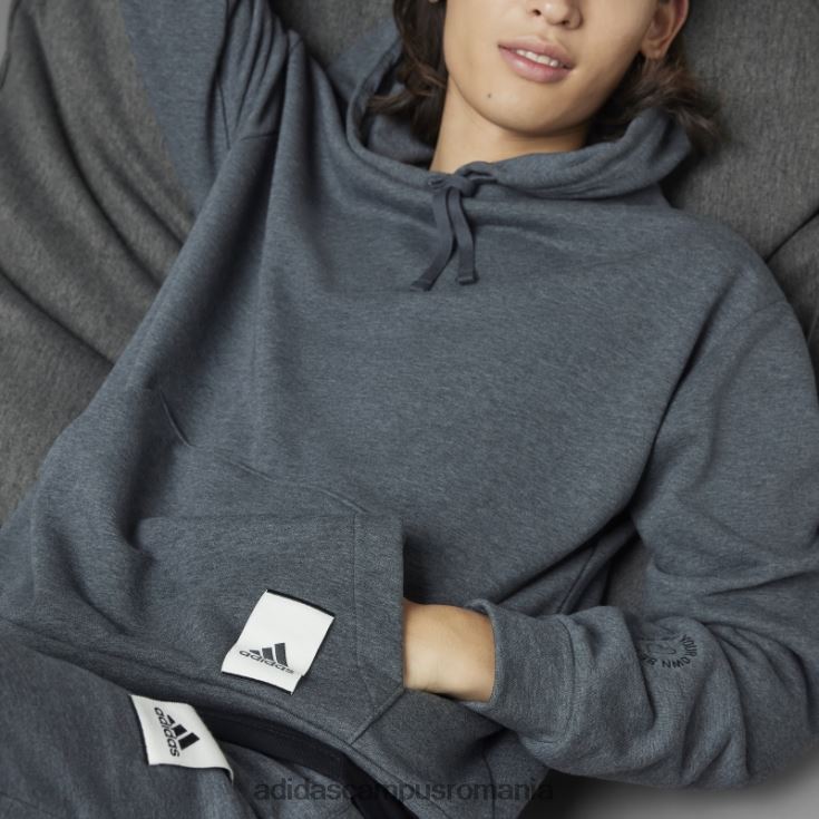 adidas campus romania hanorac pentru ziua îndrăgostiților gri închis, culoarea caprici adidas unisex erica gri închis J266N213236