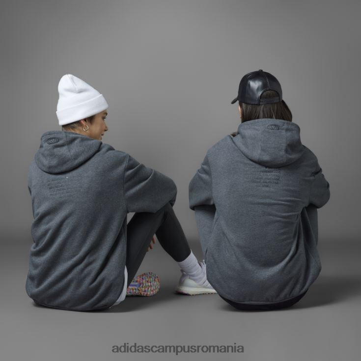 adidas campus romania hanorac pentru ziua îndrăgostiților gri închis, culoarea caprici adidas unisex erica gri închis J266N213236