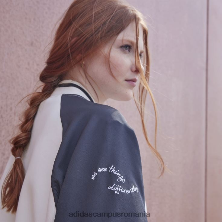adidas campus romania jachetă bomber cu imprimeu alb (neutru de gen) unisex alb negru J266N26965