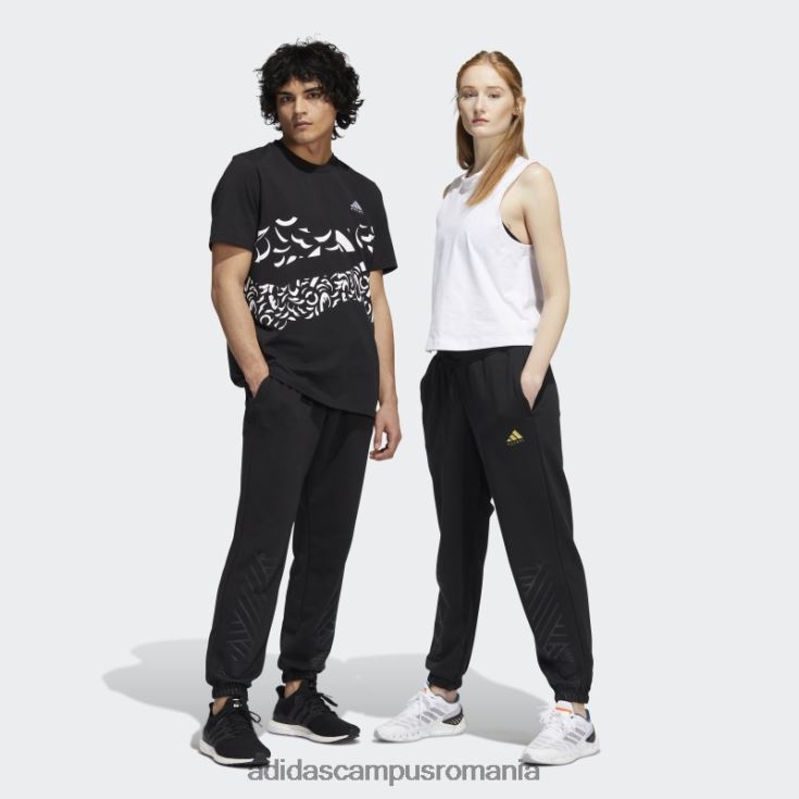 adidas campus romania pantaloni grafic pantera neagra negri unisex negru J266N27309