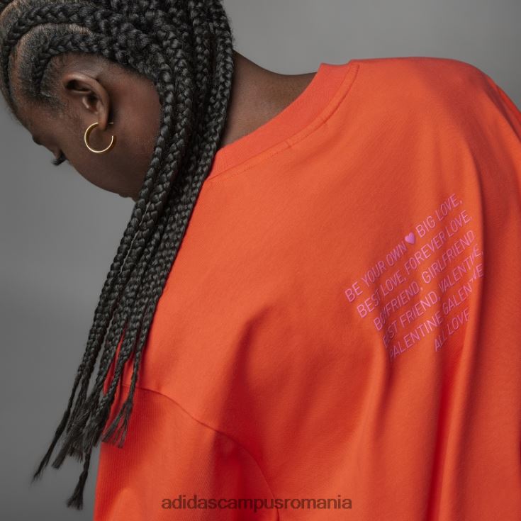 adidas campus romania tricou roșu de Ziua Îndrăgostiților unisex roșu J266N25122