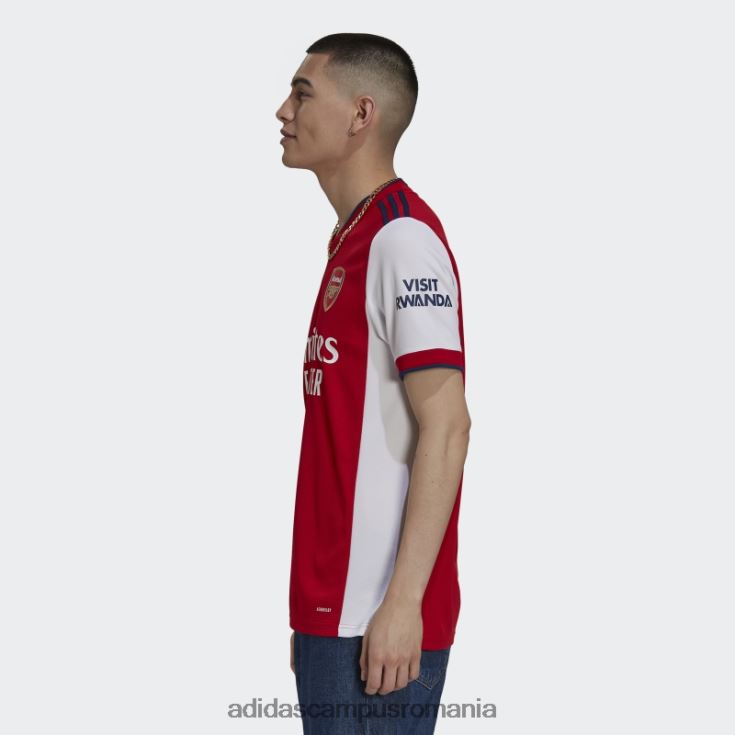 adidas campus romania arsenal 21/22 tricou acasă alb unisex alb/stacojiu J266N21699