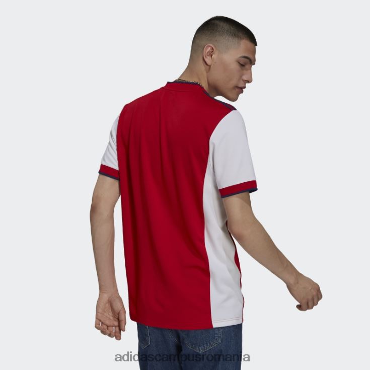 adidas campus romania arsenal 21/22 tricou acasă alb unisex alb/stacojiu J266N21699