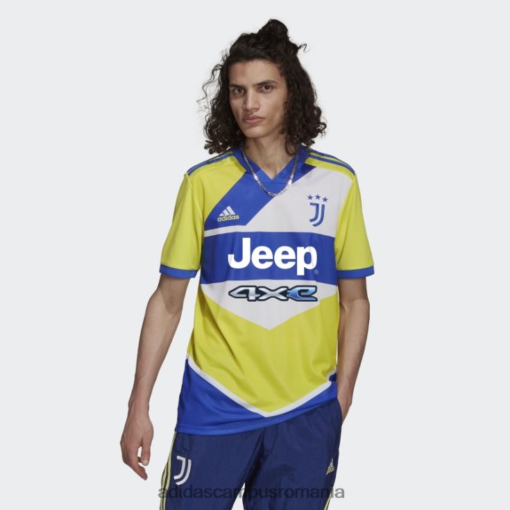 adidas campus romania juventus 21/22 al treilea tricou hi-res blue fashion unisex galben șoc/albastru de înaltă rezoluție J266N21466