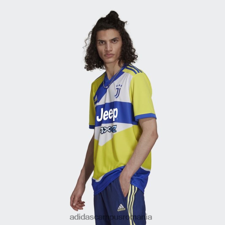 adidas campus romania juventus 21/22 al treilea tricou hi-res blue fashion unisex galben șoc/albastru de înaltă rezoluție J266N21466