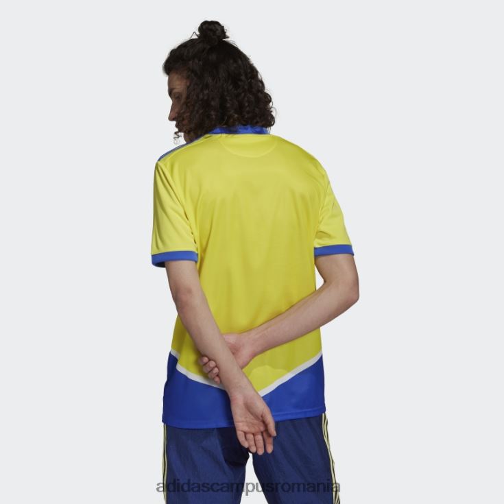 adidas campus romania juventus 21/22 al treilea tricou hi-res blue fashion unisex galben șoc/albastru de înaltă rezoluție J266N21466