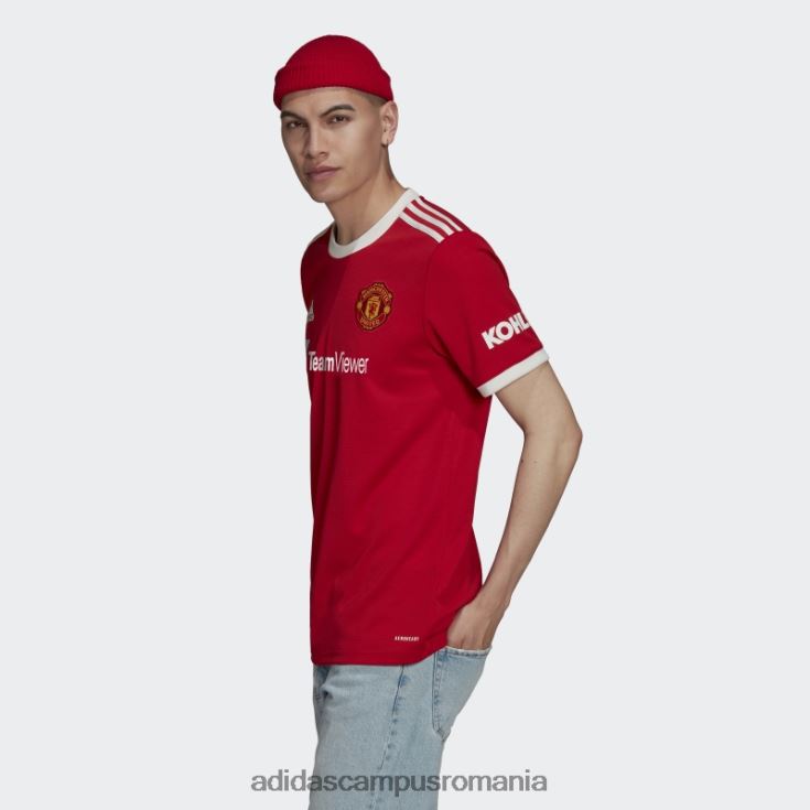 adidas campus romania tricou acasă manchester united 21/22, roșu real unisex roșu adevărat J266N21226