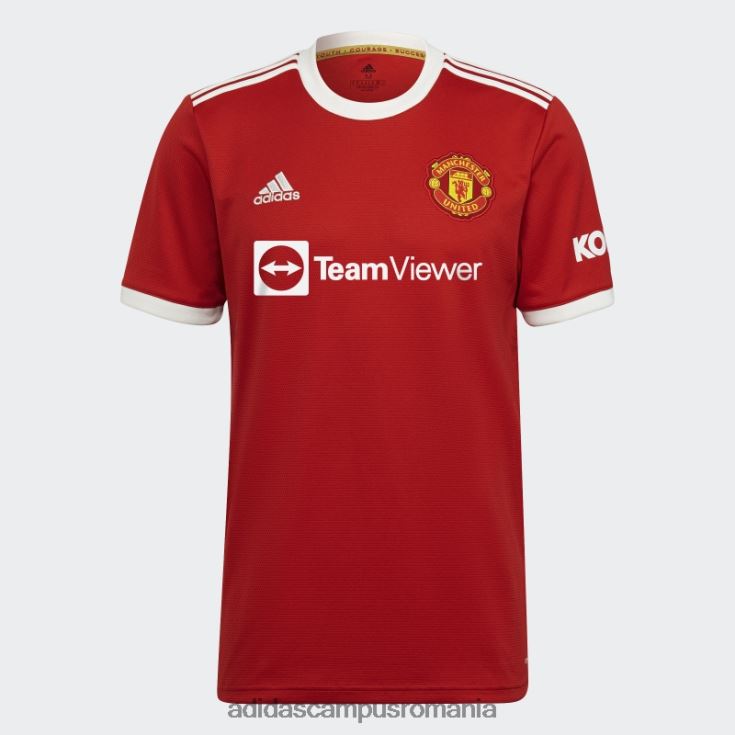adidas campus romania tricou acasă manchester united 21/22, roșu real unisex roșu adevărat J266N21226