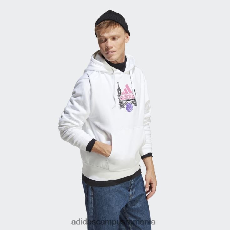 adidas campus romania hanorac grafic alb unisex alb J266N213652