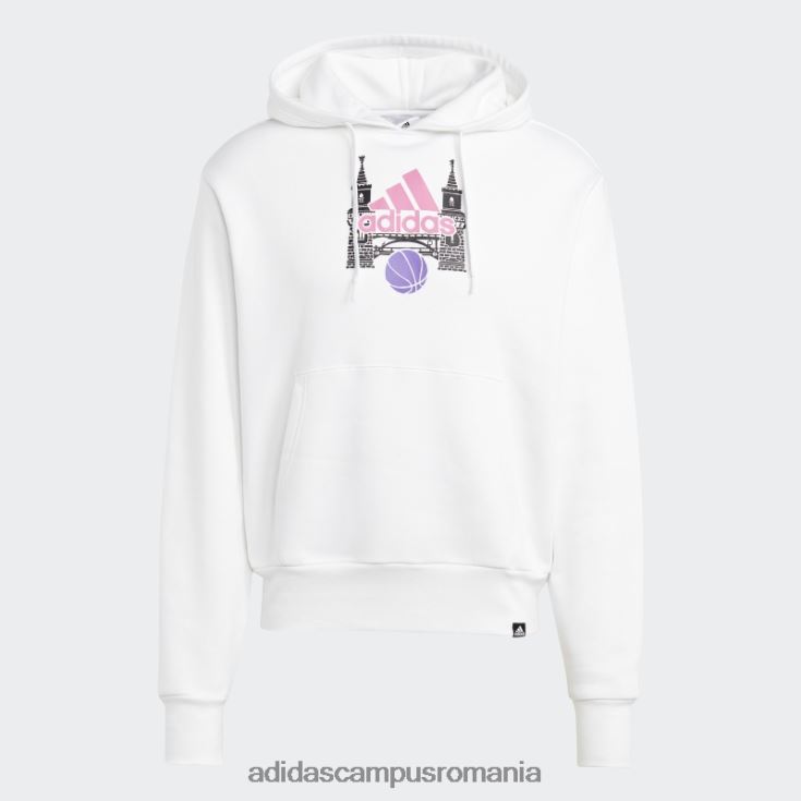 adidas campus romania hanorac grafic alb unisex alb J266N213652
