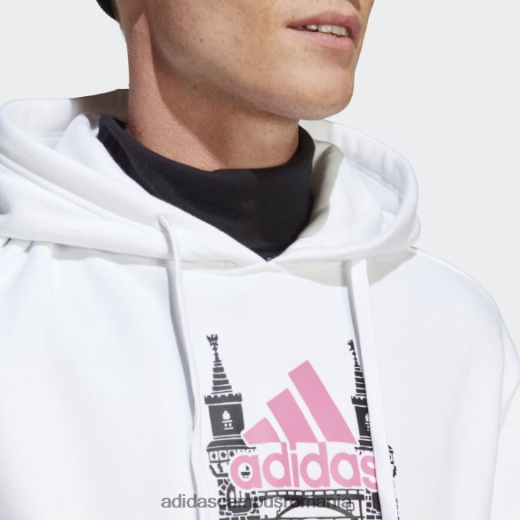 adidas campus romania hanorac grafic alb unisex alb J266N213652