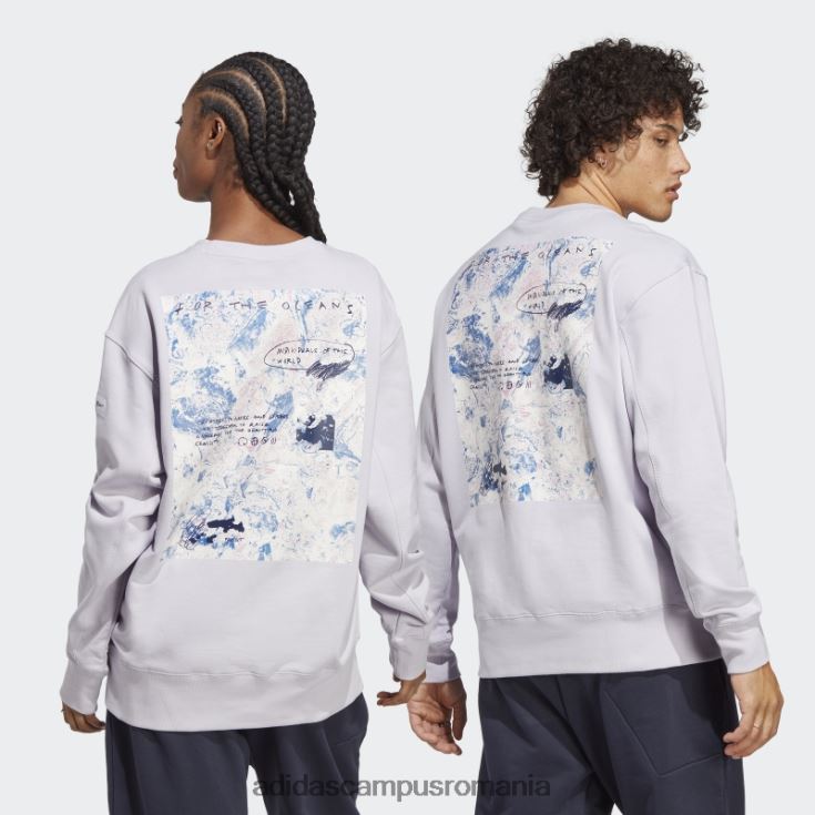 adidas campus romania hanorac silver dawn x parley (gen neutru) fashion unisex zori argintii J266N25107